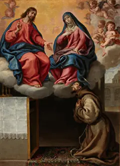 Saint Francis Prints: 1090 San Francisco de Asís en la Porciúncula
