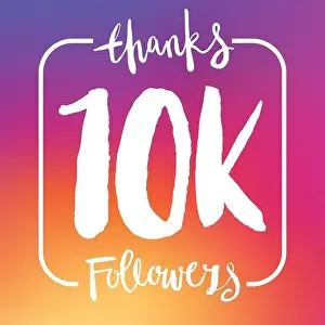 10K followers. Thank you all. Social media subscribers banner