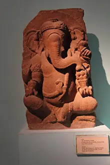 Indian Culture Prints: 10th century statue of Lord Ganesha in a museum