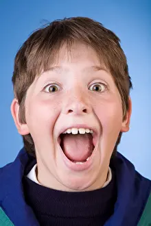 Stare Prints: 11 year old boy with mouth wide open