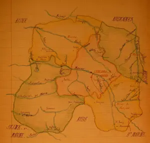 1907 Prints: 116 Carte de la Marne (Cahier d'écolier 1907)