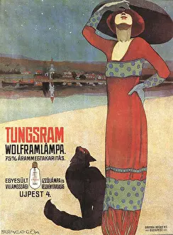 Illumination Prints: 120 Faragó, Géza - Poster for Tungsram Light Bulbs (ca 1910)