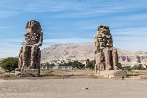 Edfu Prints: This is the 1350BC archeology site at the Colossi of Memnon of Ancient Egypt