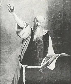 Social Commentary Prints: 148 Csontváry Kosztka Tivadar - 1903 körül - Prédikáló szerzetes