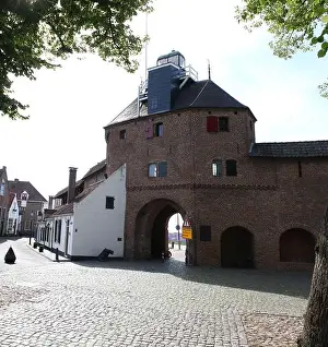 Market Square Prints: 14th century Vischpoort (Fish Gate) in the medieval inner city of Harderwijk