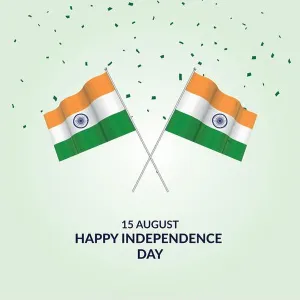 Elections Prints: 15 August India Independence day poster design with Indian flag, vector illustration