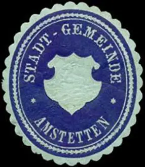 Ephemera Prints: 1518 Siegelmarke Stadt-Gemeinde Amstetten W0318538