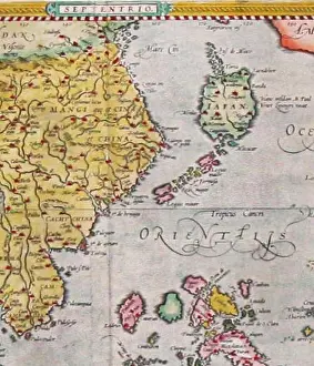 Voyages Prints: 1570-1612 Map of Formosa (Taiwan)