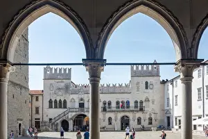 Resorts Prints: 15th Century Praetorian Palace from Loggia Palace (Palazzo della Loggia)