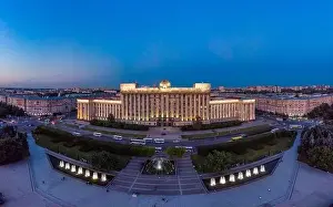 Neoclassicism Prints: 16 08 2018 - ST PETERSBURG, RUSSIA: Beautiful panorama view from drone