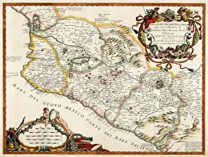 Casa Prints: A 16th century map of New Spain or Mexico by Diego Gutiérrez