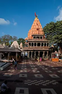 Historical Monument Prints: 17 Feb 2005 Exterior view of Mahakaleshwar Temple, Ujjain, Madhya Pradesh, India, Asia