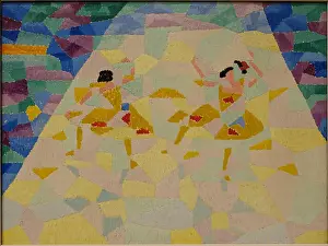 1714 The Yellow Dancers by Gino Severini, c. 1911-1912, oil on canvas - Fogg Art Museum, Harvard University - DSC00739