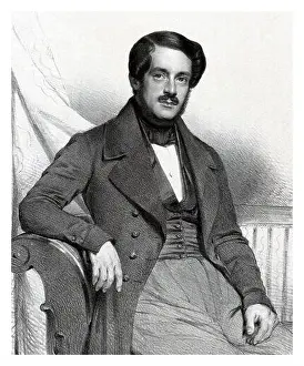 Collar Prints: 1837, ITALY : The italian music Opera composer FRANCESCO MASINI ( François)