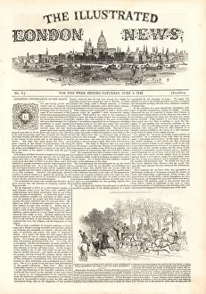 Hyde Park Prints: 1842 Illustrated London News front page Assassination attempt on Queen Victoria