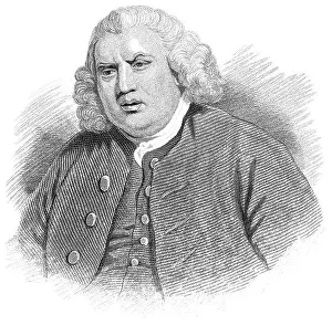 Dictionary Prints: 1853 engraving of lexicographer and writer Dr. Samuel Johnson