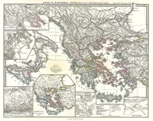 Foto Prints: 1865 Spruner Map of Greece, Macedonia and Thrace before the Peloponnesian War