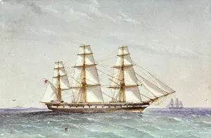 An 1873 painting of the British Royal Navy's HMS *Endymion*