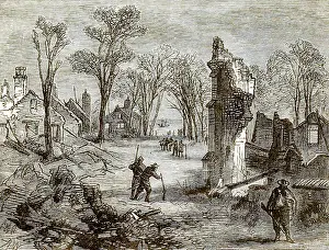 An 1878 depiction of the ruins of Jamestown following its burning during Bacon's Rebellion