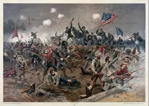 American Civil War Prints: 189 Battle of Spottsylvania by Thure de Thulstrup
