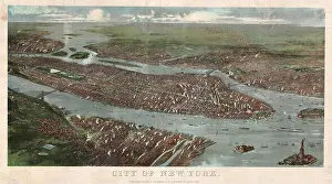 1897 Prints: The 1897 map by Joseph Hutchins Colton depicts the City of New York