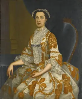 Family History Prints: This 18th-century portrait attributed to Philip Hussey depicts Lady Anne Chichester