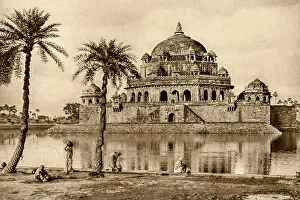 Founder Prints: 19 Feb 2012 Vintage Photo of Sher Shah Suri Tomb Indo-Islamic architecture at Sasaram-Bihar INDIA