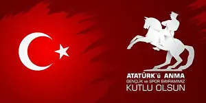 Ataturk Prints: 19 mayis Ataturk'u anma, genclik ve spor bayrami