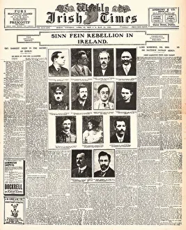 Reporting Prints: 1916 Weekly Irish Times front page reporting the Easter Uprising in Dublin