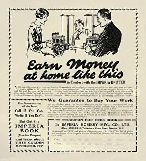Business Man Prints: A 1920s advert for the Imperia home knitting machine
