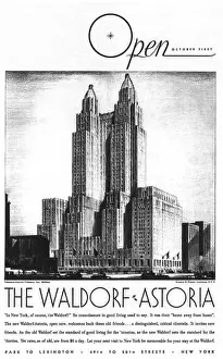 Advertisements Prints: 1931 The Waldorf-Astoria New York Hotel Ad