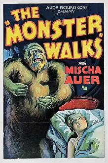 Suspense Prints: This 1932 poster promotes the film *The Monster Walks*