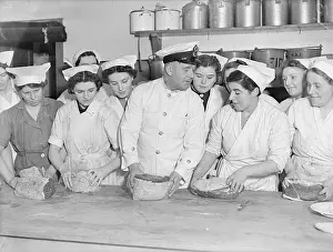 Food Preparation Prints: In 1940, at a Fleet Air Arm station