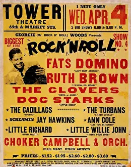 1950s concert poster - Rock and Roll - Fats Domino