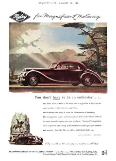 Magazine Prints: 1951 UK advert Riley cars