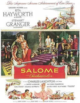 1950s Prints: 1953 Salome film poster. Director William Dieterle, Starring Rita Hayworth