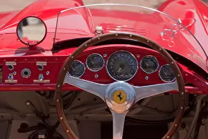 Steering Wheel Prints: 1954 Ferrari 500 Mondial Series I outside the Gooding & Company tent before the Company auction in Pebble Beach