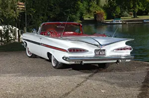 Convertible Prints: 1959 Chevrolet Impala convertible full size American car 50s fifties open top car