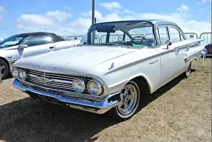 Chevy Prints: A 1960 Chevrolet Bel Air parked on display at the English Riviera classic car show