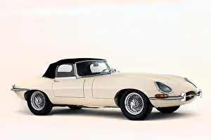 Motor Vehicle Prints: 1964 Jaguar E type Series 1 drophead coupe