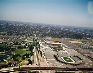 Old Fashioned Prints: 1970s AERIAL VIEW VETERANS STADIUM THE SPECTRUM AND OLD JFK STADIUM PHILADELPHIA PENNSYLVANIA