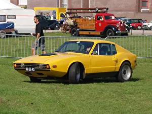 1971 Prints: The 1971 Saab Sonnett III V4 is a compact sports car with distinctive styling and a 1