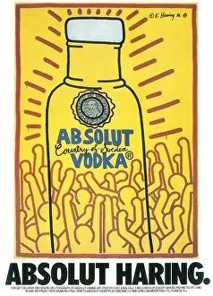 Alcohol Prints: 1986 Absolut Haring Ad - Keith Haring