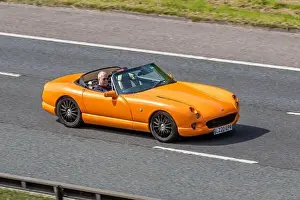 Restore Prints: 1994 90s nineties British TVR Chimaera Orange Sports Car Cabriolet Petrol 4552 cc