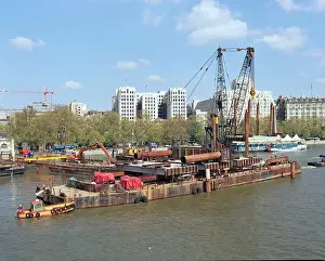 Dated Prints: 1996, construction works at Hungerford Bridge