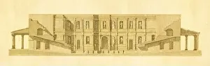 Archeological Prints: 19th-century engraving of a house in Herculaneum