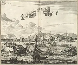 Mocha Prints: This 19th-century painting shows the city of Mocha