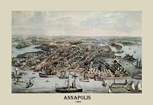 Annapolis Prints: 19th century view of Annapolis, Maryland