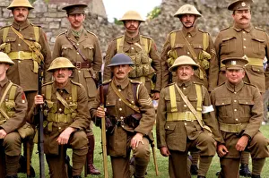 Guns Prints: 1st First World War 1 historical re-enactment privates