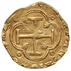 Toledo Prints: A 2 escudos coin from Spain, issued during the reign of Philip III